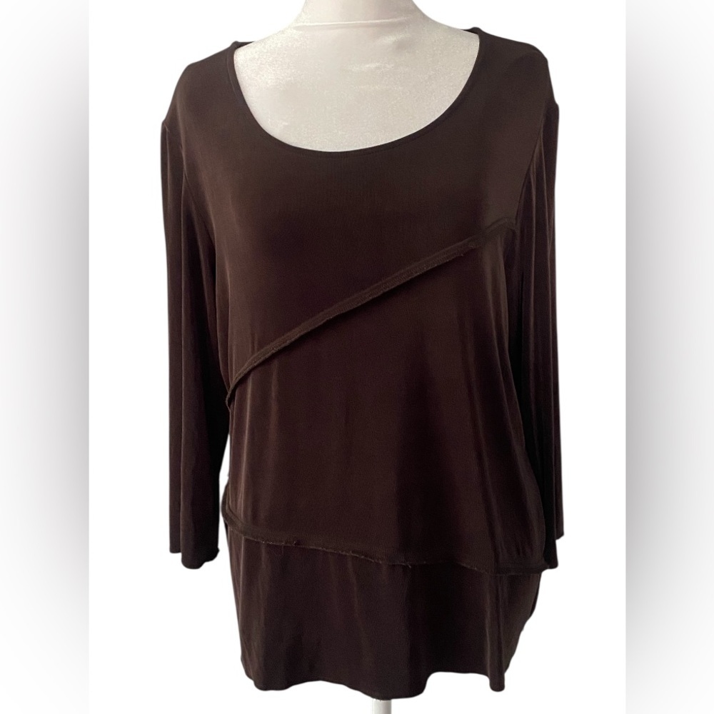 Positive attitude travelers top size 10 brown